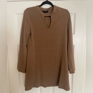 Very J Light Brown Knit dress
